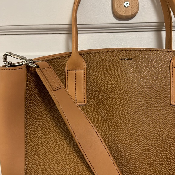 Shinola Camel Tan Latigo Tote Work Bag LIKE NEW! - Picture 2 of 11